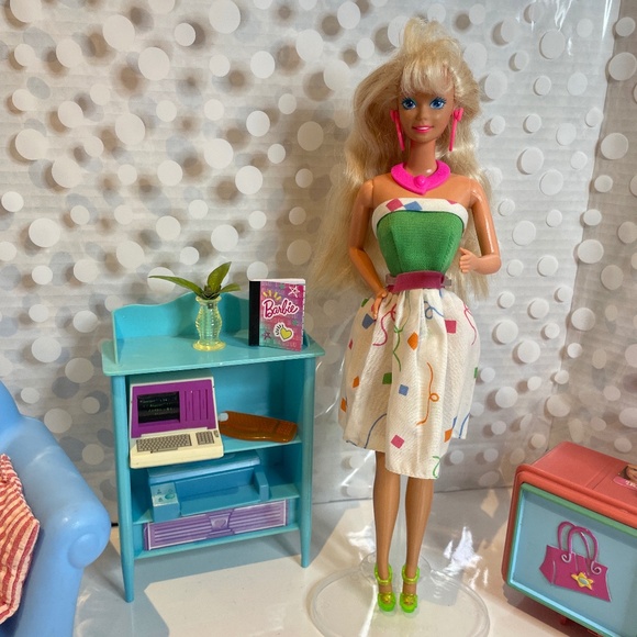 Vintage Little Tikes Barbie Just My Size 📺 Living Room - Picture 11 of 16